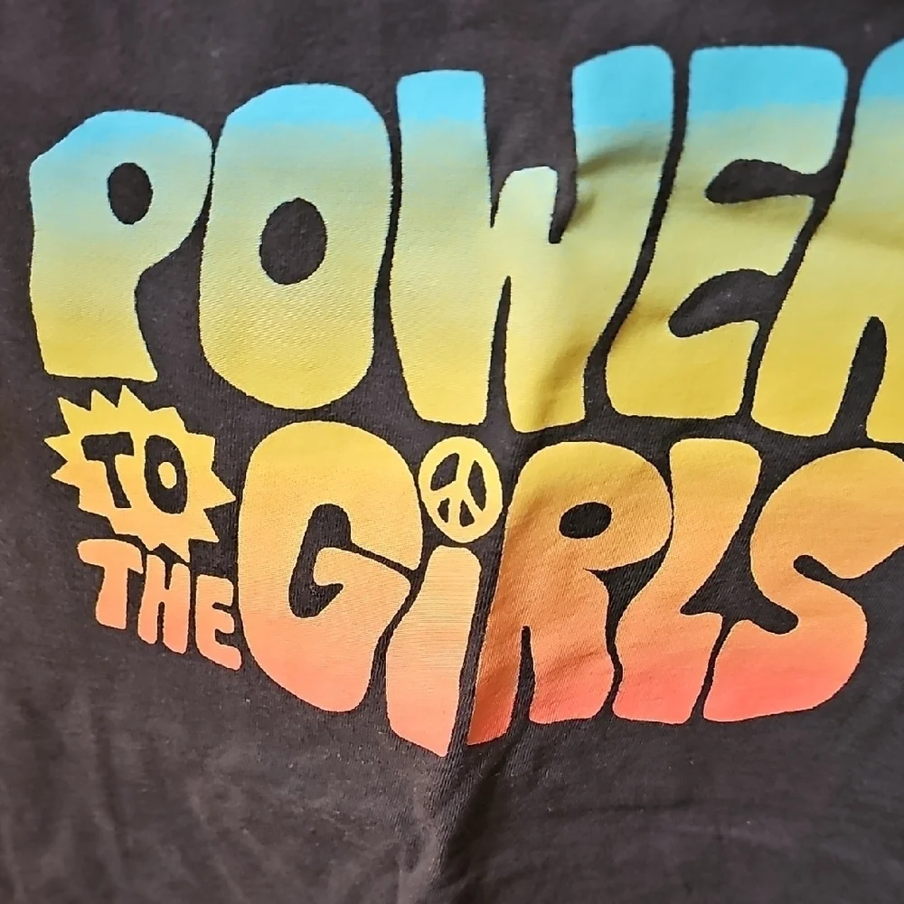 Old Navy NWT Girls Black Graphic Tee Size Medium (8)